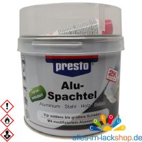 Presto Alu-Spachtel Hellgrau 1kg Styrolreduziert Aluspachtel Polyestermetallspachtel 