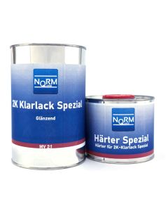 Norm 2K Klarlack Spezial Set Glänzend Kratzfest Benzinresistent inkl Härter 1,5L