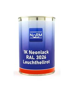 1K RAL 3026 Leuchthellrot Neonfarbe Tagesleuchtfarbe Glänzend 1 Liter