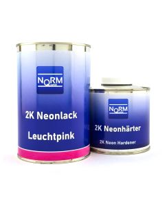 2K Neonlack Leuchtpink Matt Neonfarbe Tagesleuchtfarbe 1,5 Liter Set